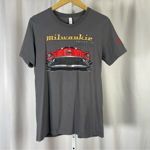 Bella Canvas Medium Milwaukie Cruise-In Tee Shirt Retro Drive In Vintage Car
